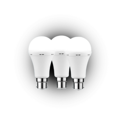 Switched 5W A60 Rechargeable B22 LED Light Bulb Cool White - 3 Pack