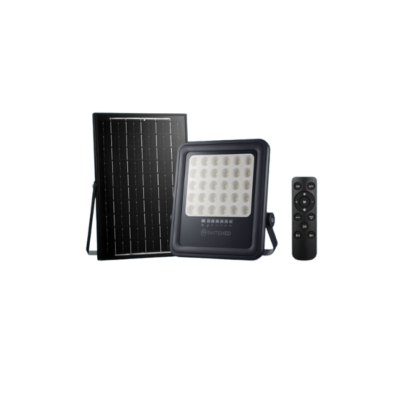 Switched Urban PRO Series– 100W Solar Floodlight with Remote - Black