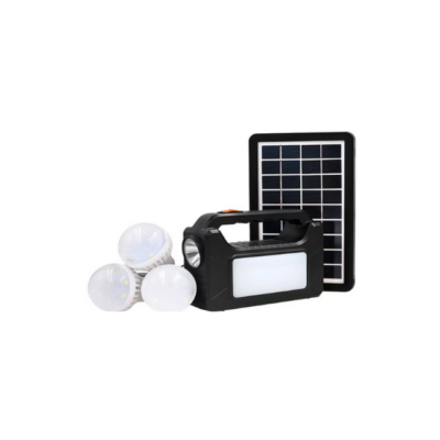 Switched Power Station, Rechargeable, USB Phone Charging with Solar Panel  - Black